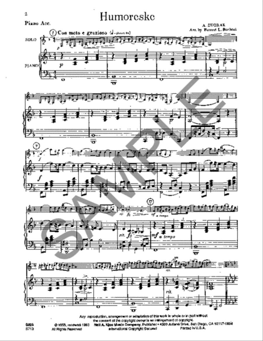 Humoreske Humoreske Clarinet Solo scores gallery preview page 2