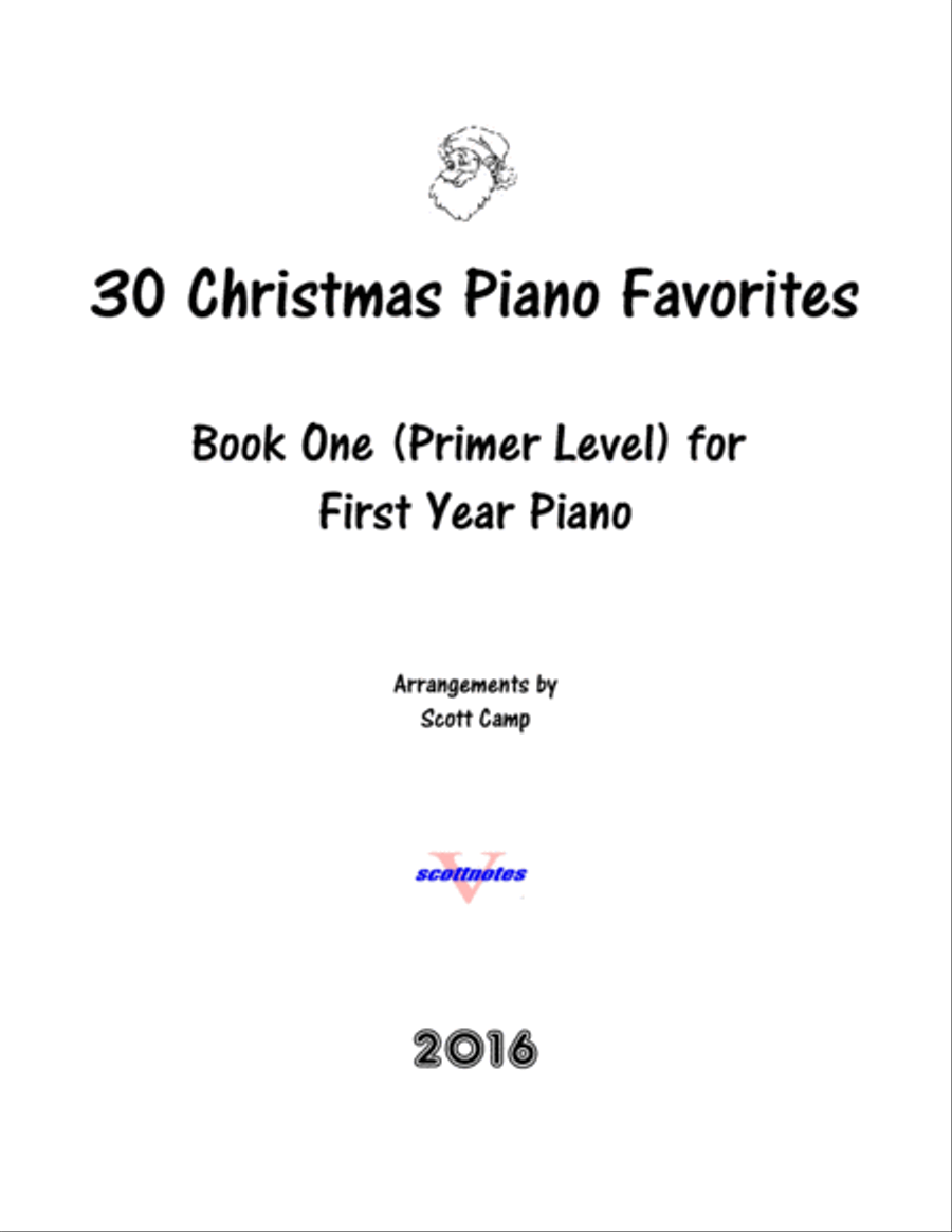 30 Christmas Piano Favorites For First Year Piano Piano Method scores gallery preview page 1