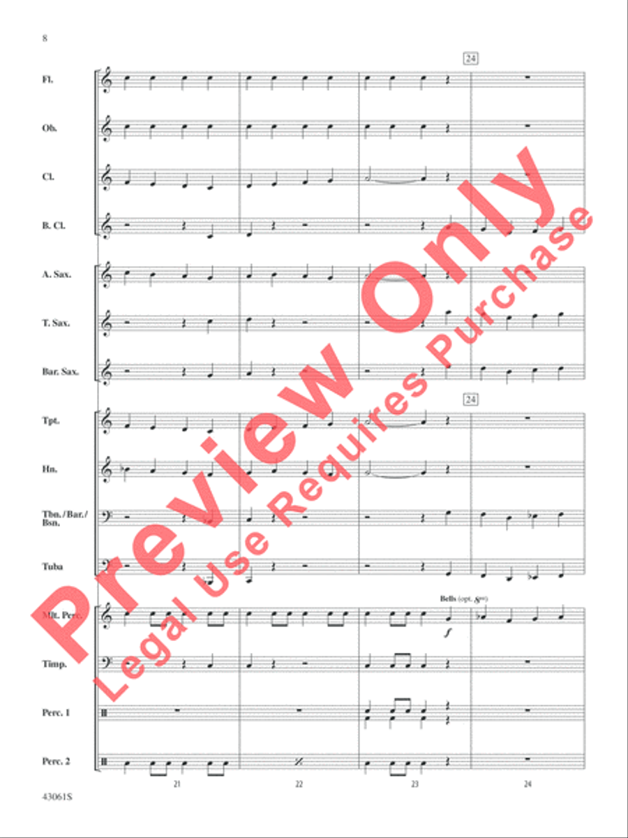 Merry Kisimusi Concert Band scores gallery preview page 9