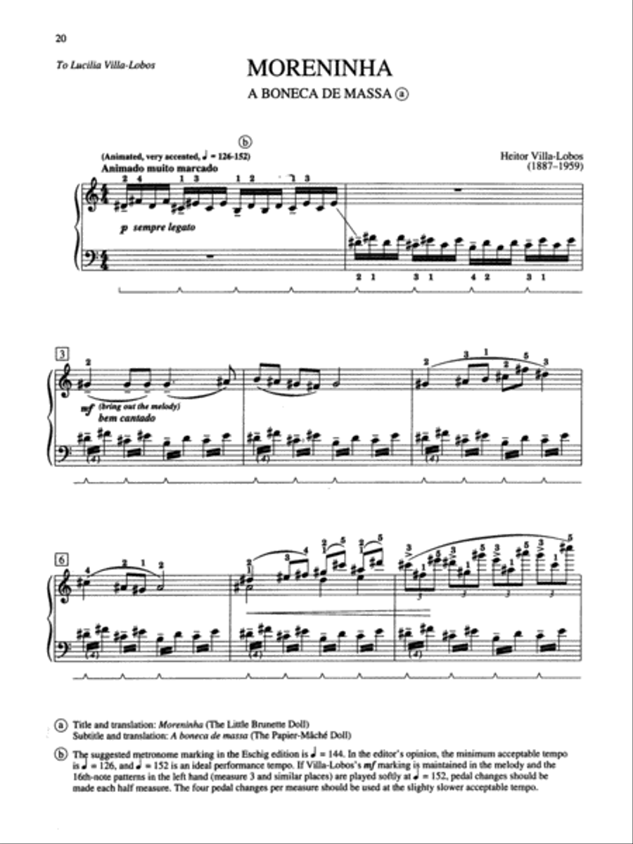 Villa-Lobos -- A prole do bebe, no. 1 Small Ensemble scores gallery preview page 3