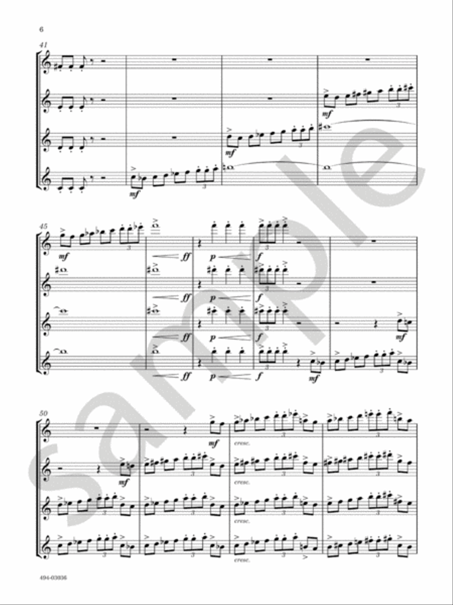 Scat Flute Quartet scores gallery preview page 6