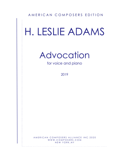 [Adams] Advocation (from Collected Songs)