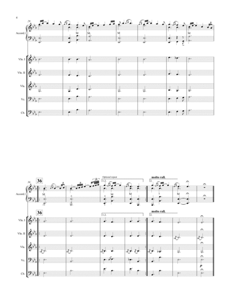 "The Flowers of The Forest" for Accordion and String Ensemble - COMPLETE SCORE AND PARTS