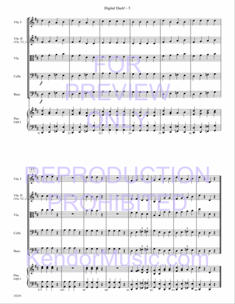 Digital Dash! String Orchestra scores gallery preview page 7