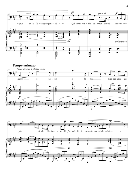 PALADILHE: Sonnet de Pétrarque (transposed to A major, bass clef)