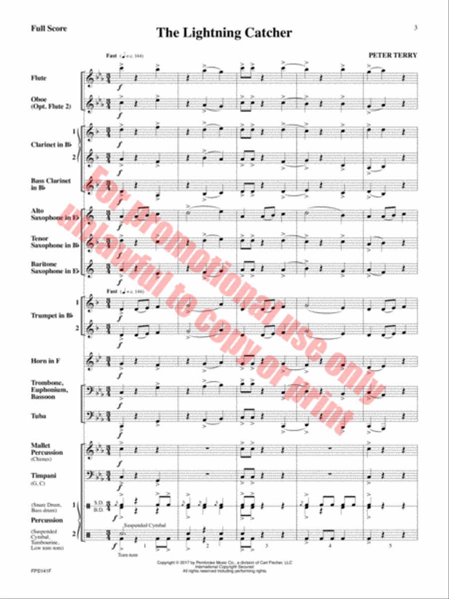The Lightning Catcher Concert Band scores gallery preview page 4