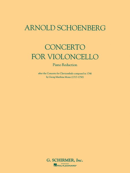 Concerto For Cello - Cello/Piano