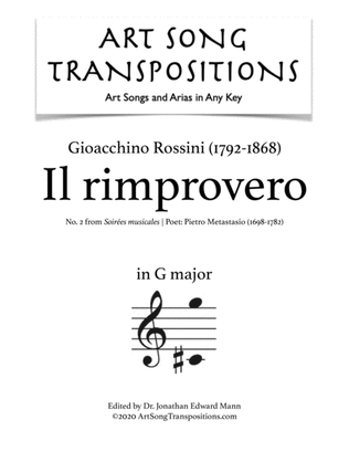 ROSSINI: Il rimprovero (transposed to G major)