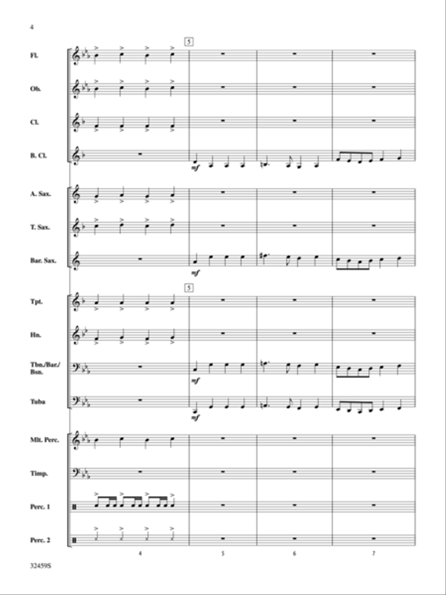 Royal March of the Lion Concert Band scores gallery preview page 3