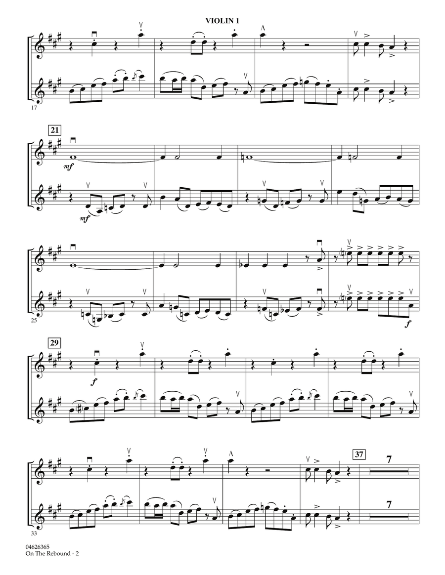 On the Rebound - Violin 1 Orchestra scores gallery preview page 2