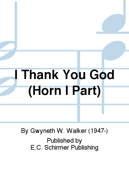 I Thank You God (Horn I Part)