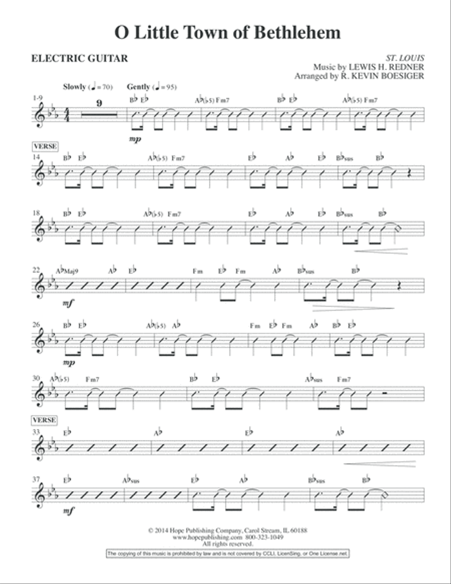 O Little Town of Bethlehem 4-Part scores gallery preview page 7