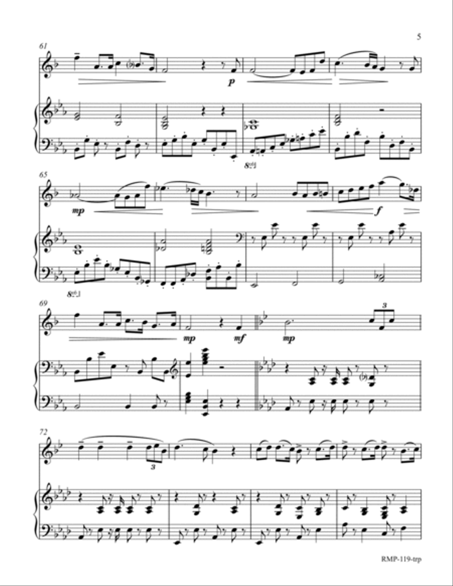 Verdi - Triumphal March from Aida (for Trumpet with piano accompaniment) Verdi - Triumphal March from Aida (for Trumpet with piano accompaniment) B-Flat Trumpet scores gallery preview page 5