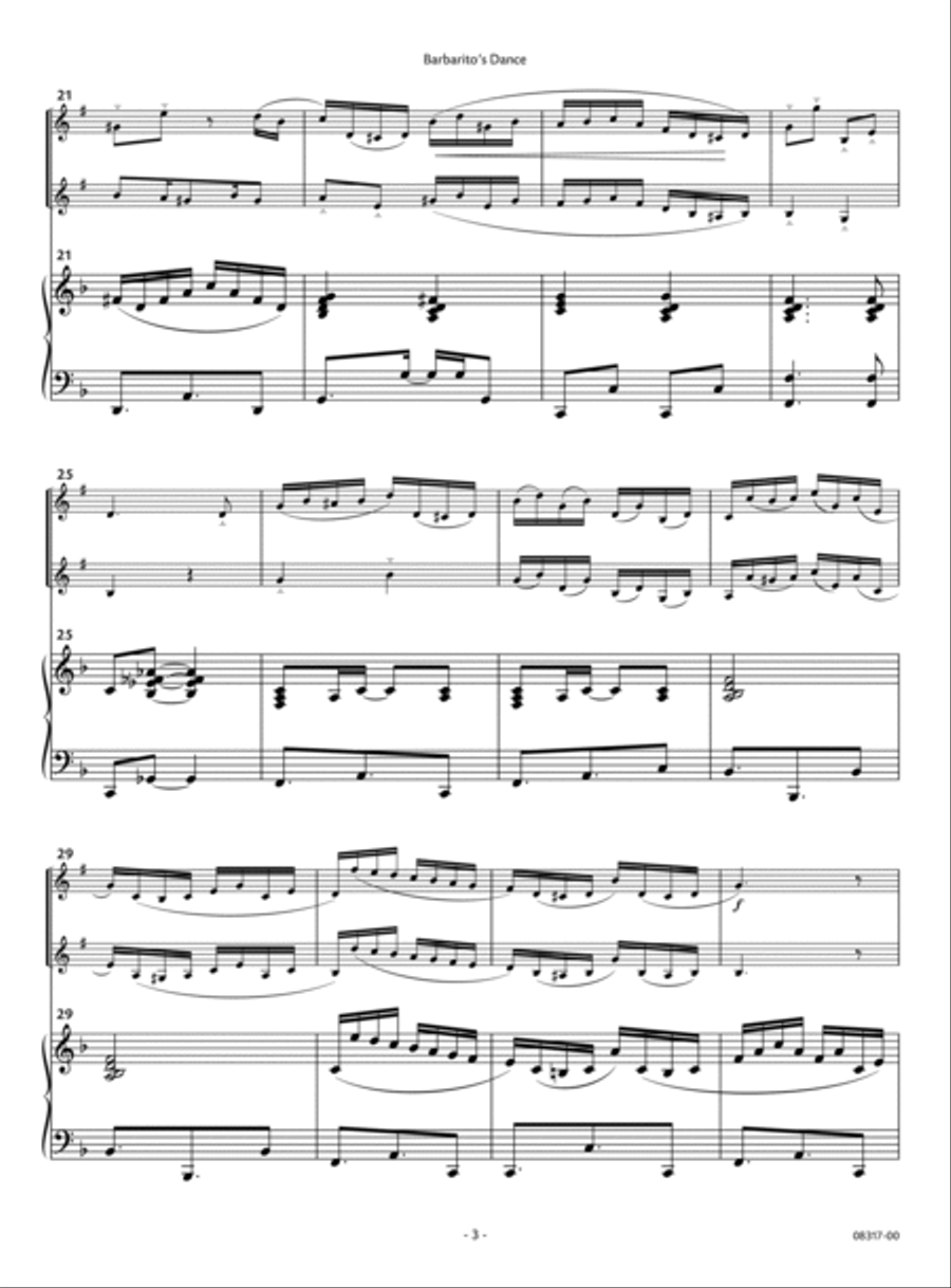 Barbarito's Dance Barbarito's Dance Clarinet Duet scores gallery preview page 2