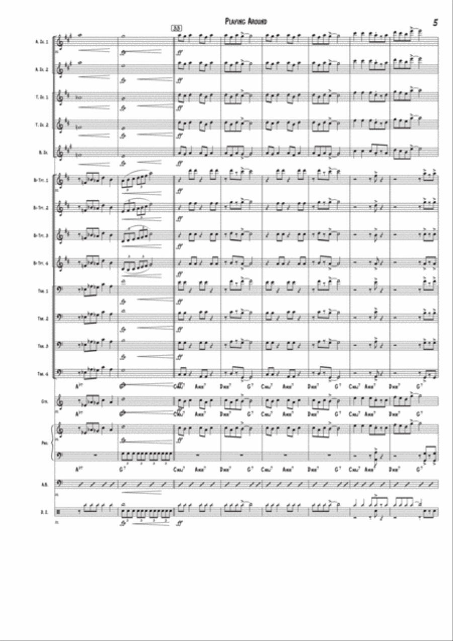 Playing Around with Modes Jazz Ensemble scores gallery preview page 5
