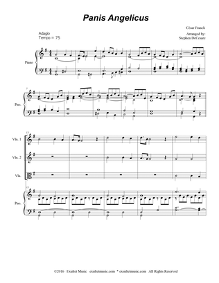 Panis Angelicus (for String Quartet - Piano - Low Key)
