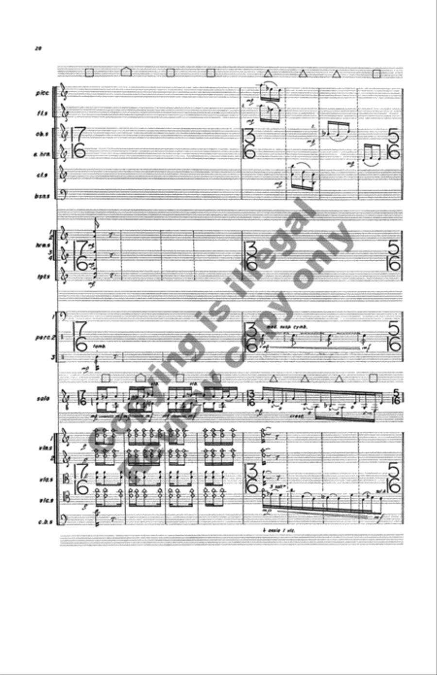 Zingari, Concerto for Guitar and Orchestra Orchestra scores gallery preview page 13