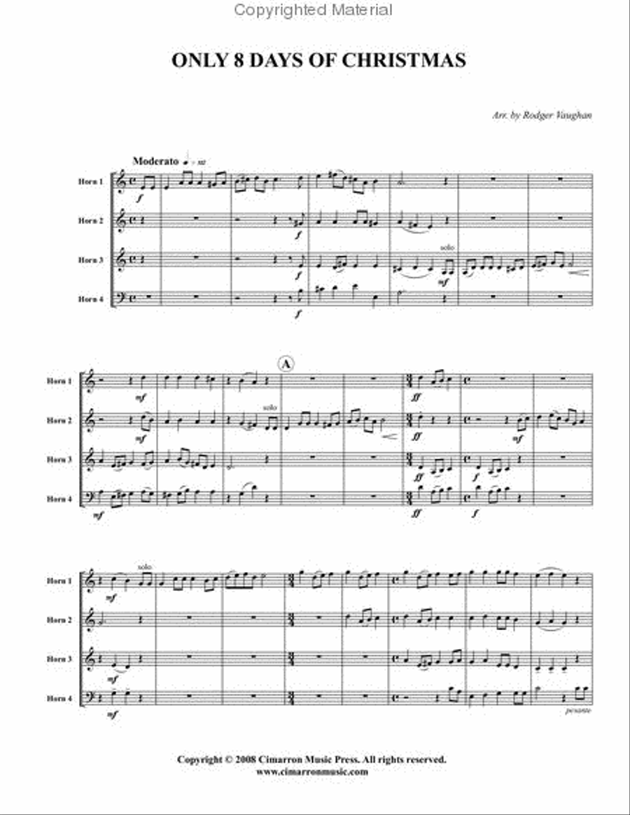 Holiday Treats, volume 5 Horn scores gallery preview page 3