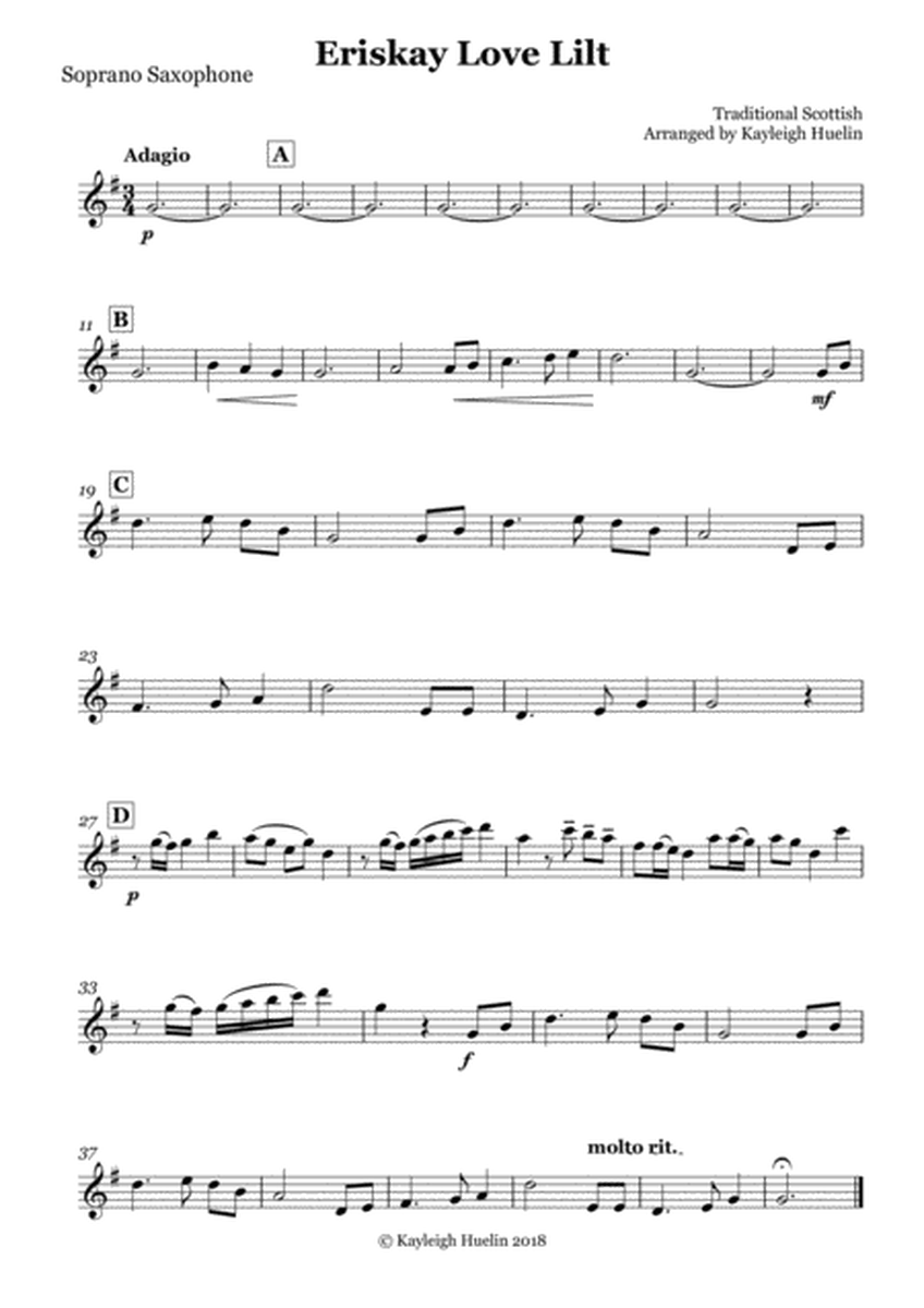 Eriskay Love Lilt - Saxophone quartet (SATB) image number null
