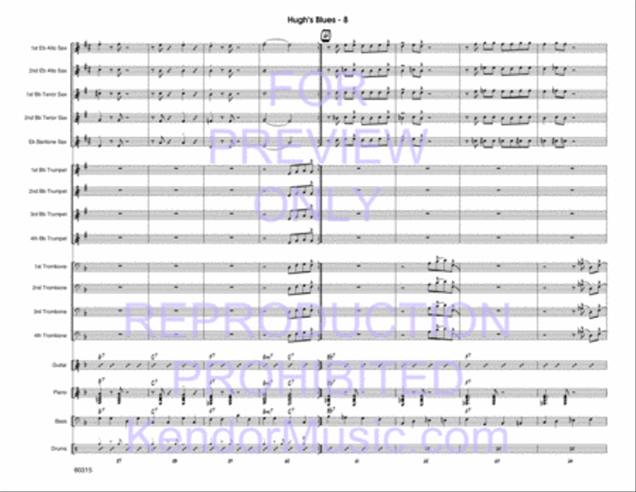 Hugh's Blues Jazz Ensemble scores gallery preview page 9