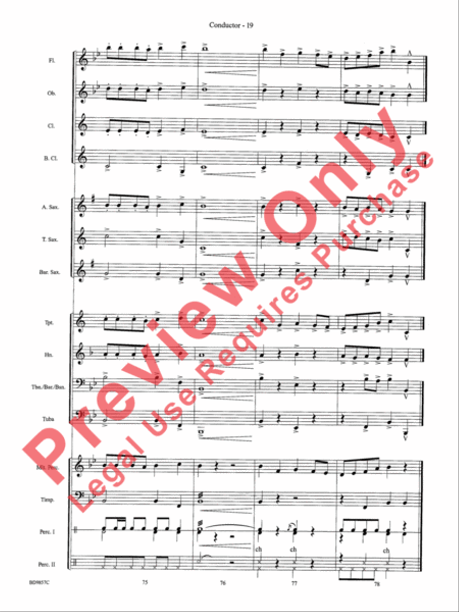 Contredanse Concert Band scores gallery preview page 21