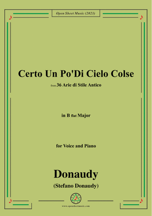 Donaudy-Certo Un Po'Di Cielo Colse,in B flat Major