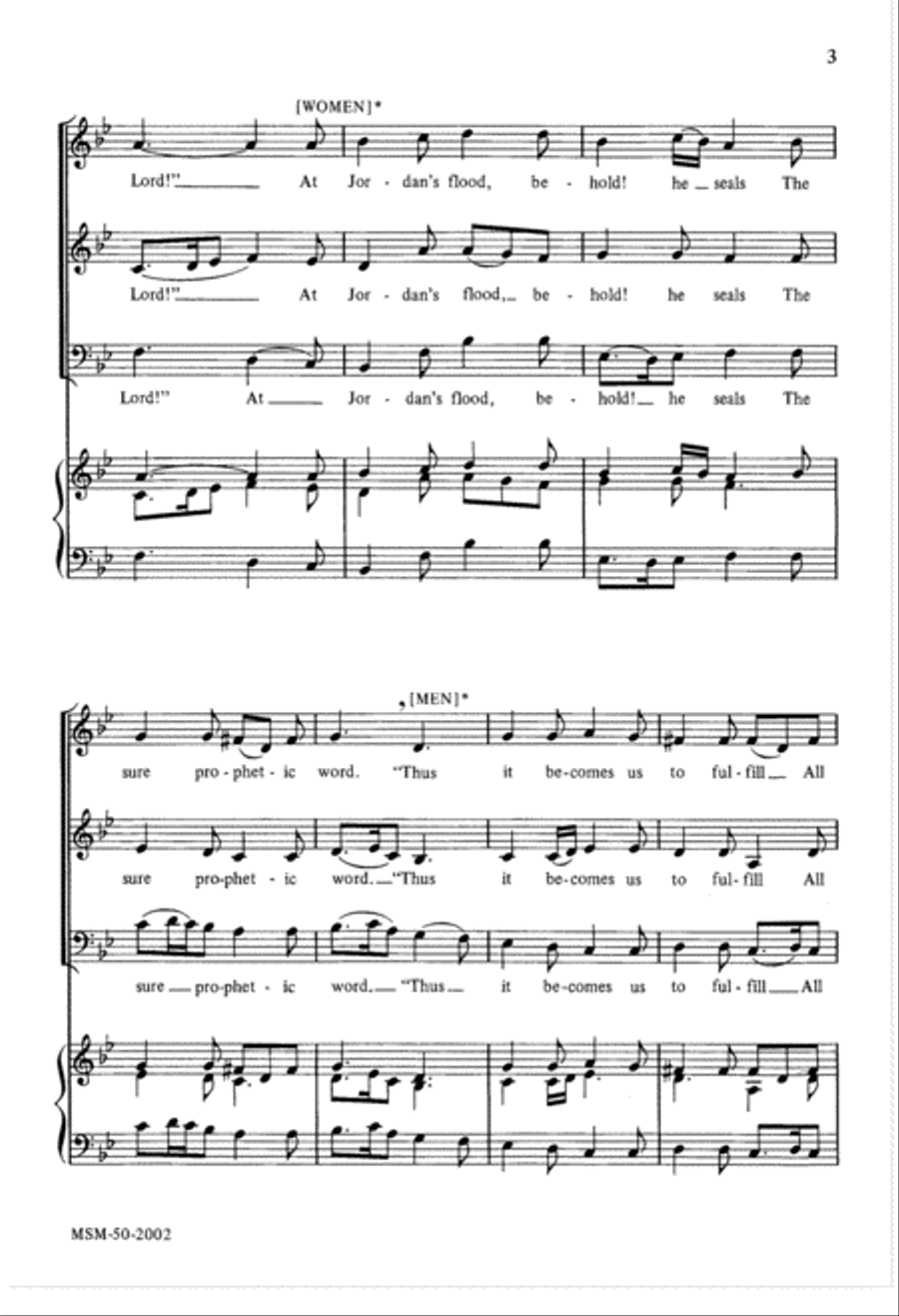 Carol of the Baptism Carol of the Baptism 3-Part scores gallery preview page 3