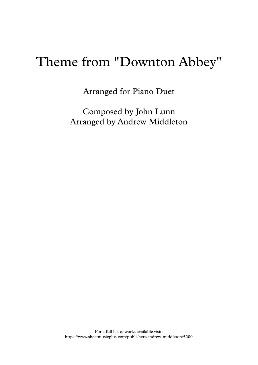 Downton Abbey (theme) Piano scores gallery preview page 1