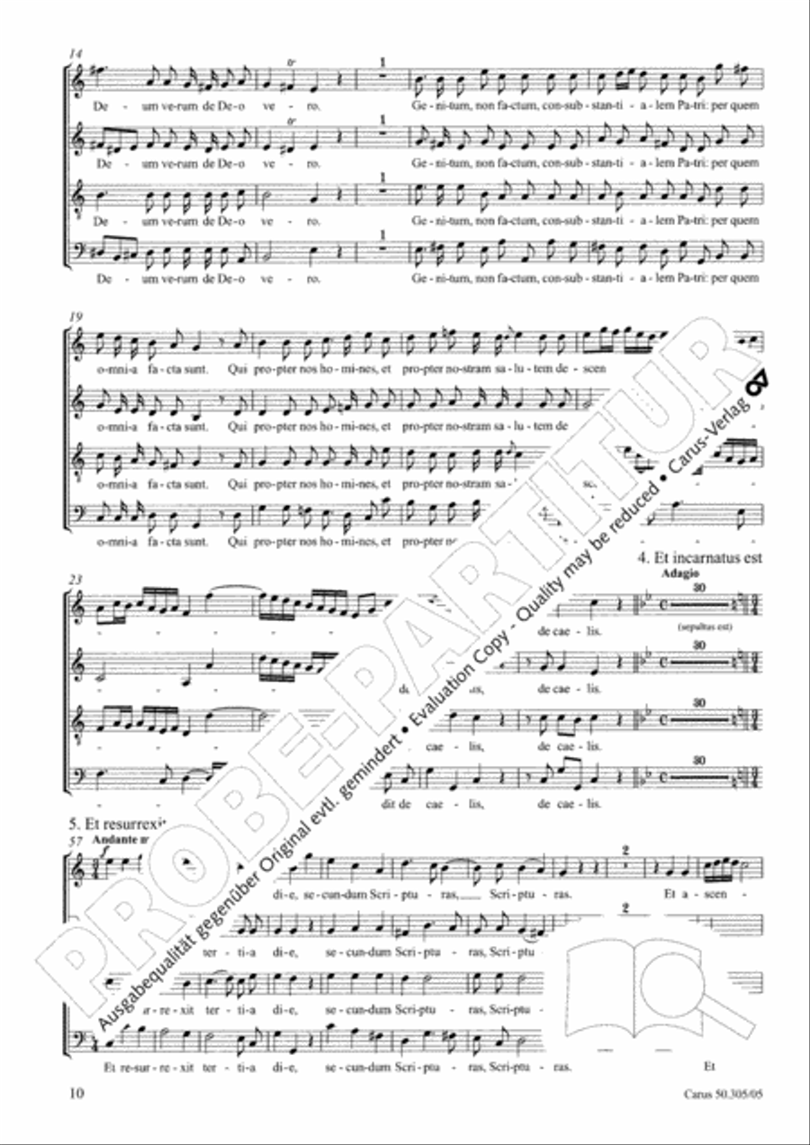 Missa Beatissimae Virginis Mariae 4-Part scores gallery preview page 11