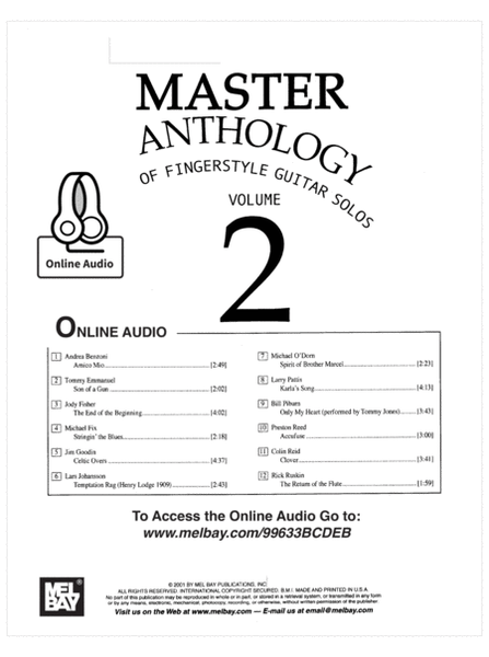 Master Anthology of Fingerstyle Guitar Solos, Volume 2 image number null