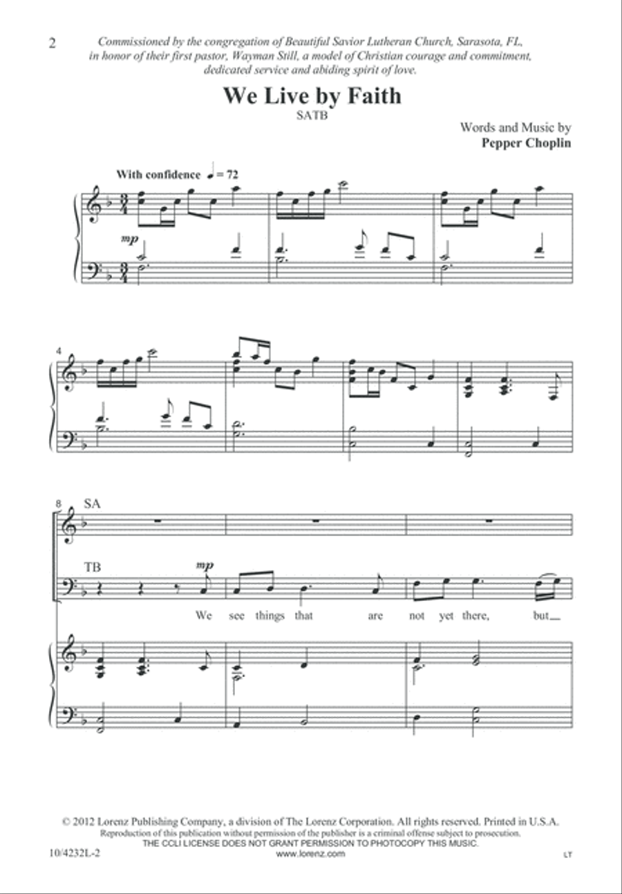 We Live by Faith 4-Part scores gallery preview page 3