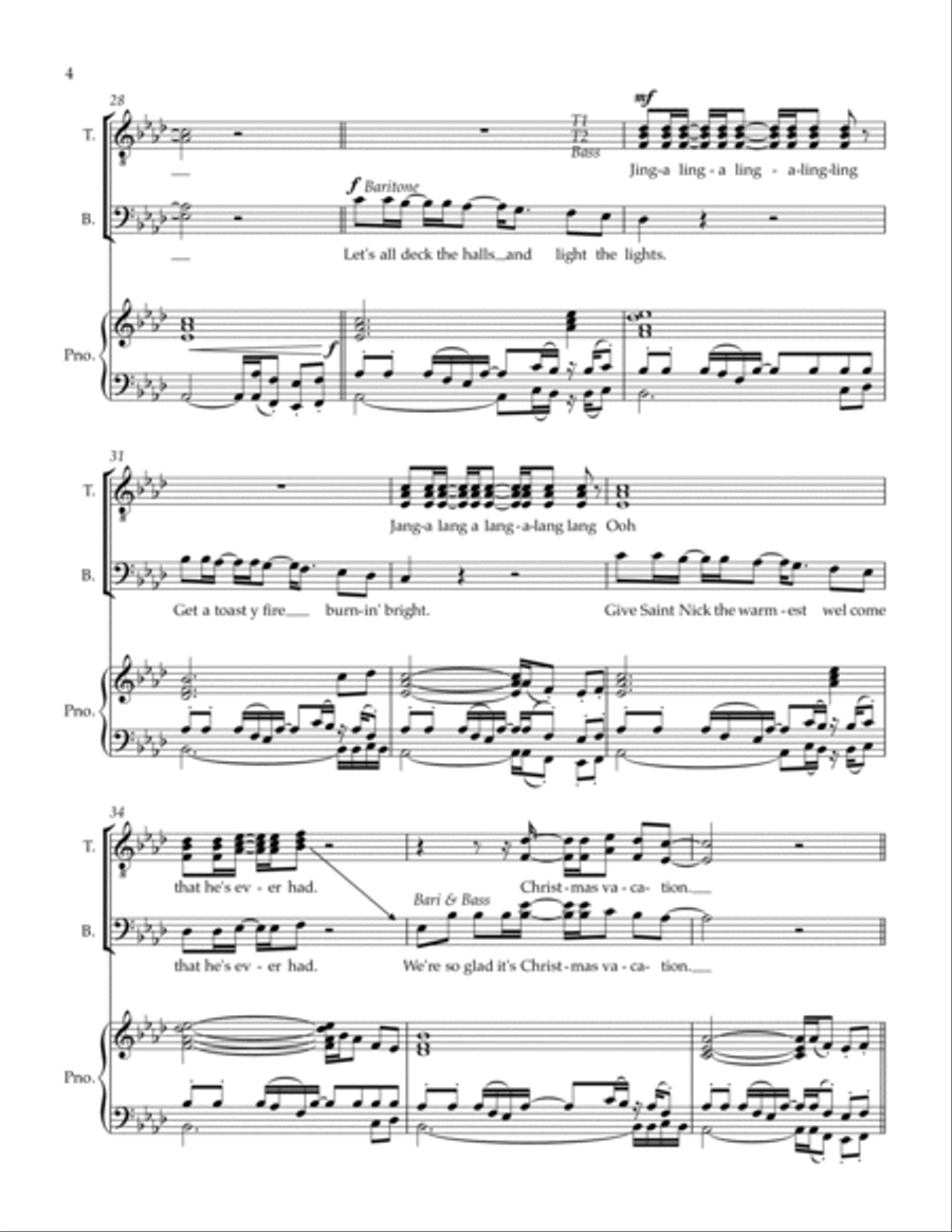 Christmas Vacation Christmas Vacation TTBB scores gallery preview page 5