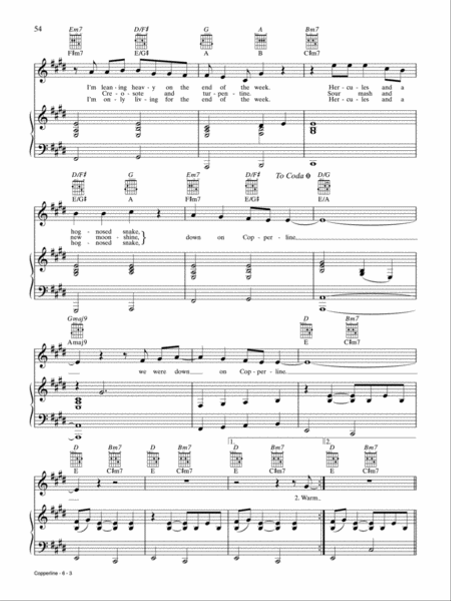 Copperline Piano, Vocal, Guitar scores gallery preview page 3