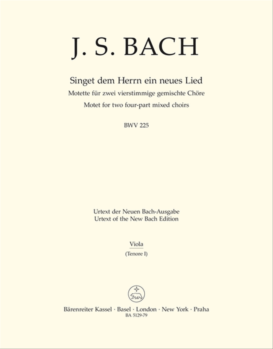 Singet dem Herrn ein neues Lied, BWV 225 Sacred scores gallery preview page 1