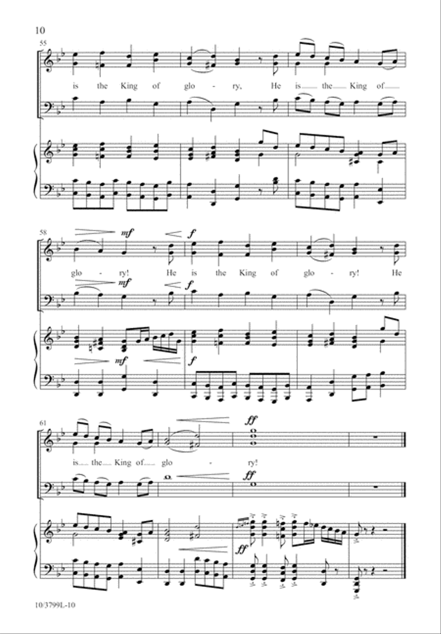 The King of Glory The King of Glory 3-Part scores gallery preview page 10