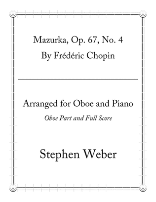 Chopin Mazurka, Op.67, No. 4