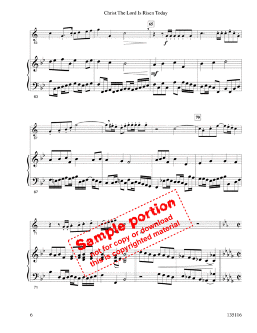 Christ The Lord Is Risen Cornet scores gallery preview page 5