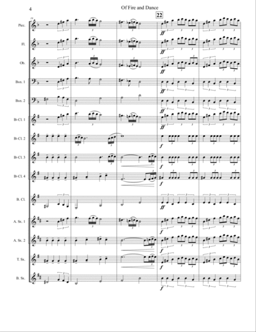 Of Fire and Dance Woodwind Ensemble scores gallery preview page 4