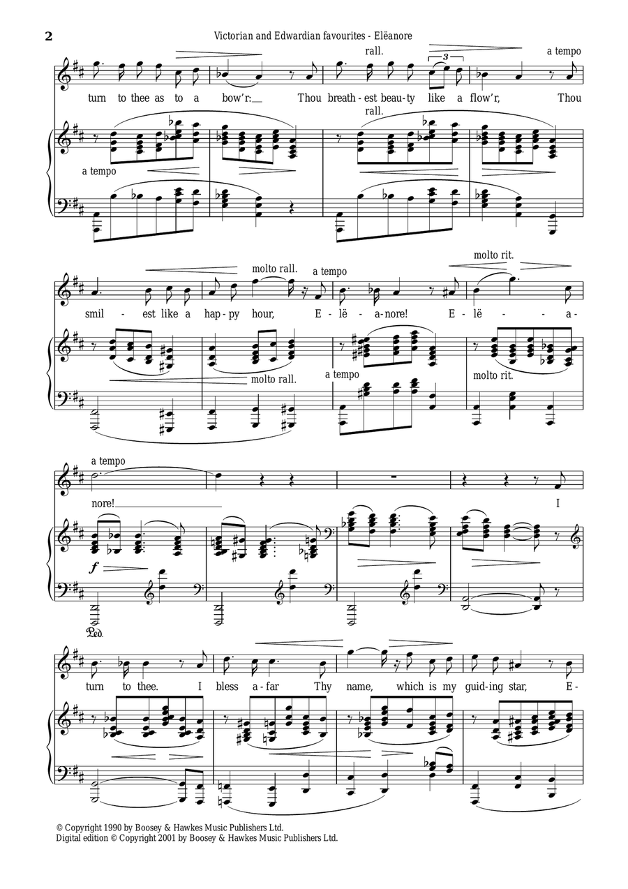 Eleanore, Op. 37, No. 6 Piano, Vocal scores gallery preview page 2