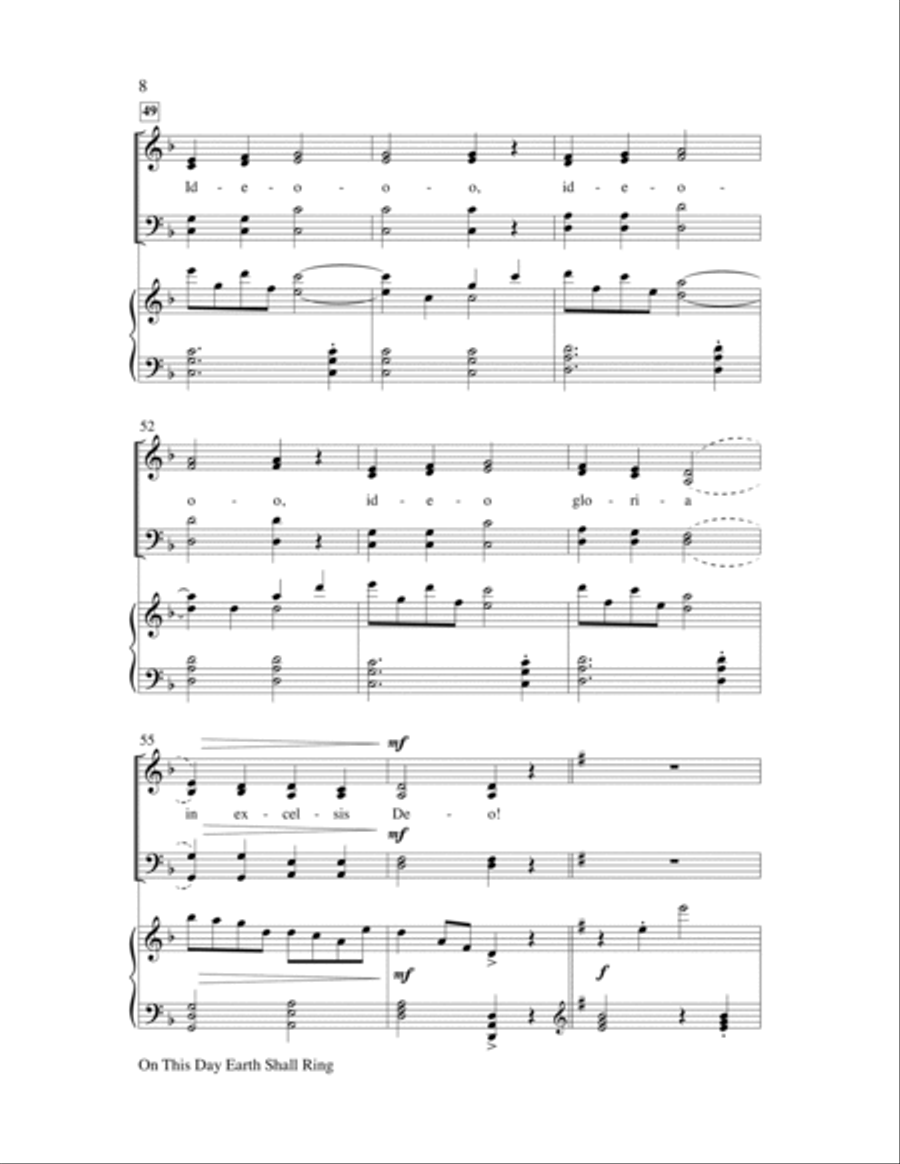On This Day Earth Shall Ring 4-Part scores gallery preview page 8