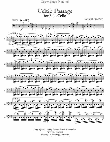 Celtic Passage for Solo Cello image number null