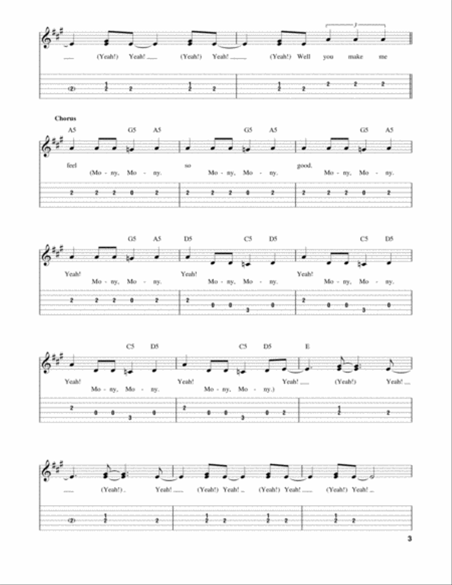 Mony Mony Acoustic Guitar scores gallery preview page 3
