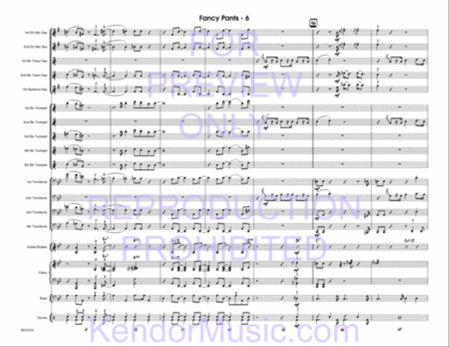 Fancy Pants (Full Score) Jazz Ensemble scores gallery preview page 7