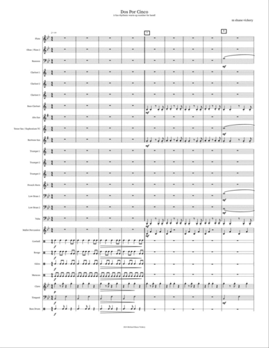 Dos Por Cinco Concert Band scores gallery preview page 3
