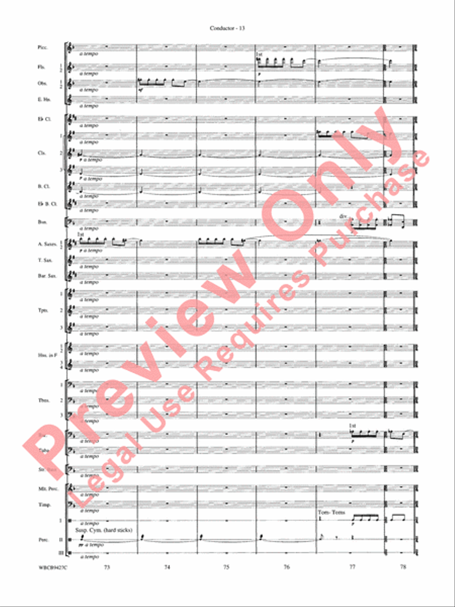 An American in Paris Concert Band scores gallery preview page 15