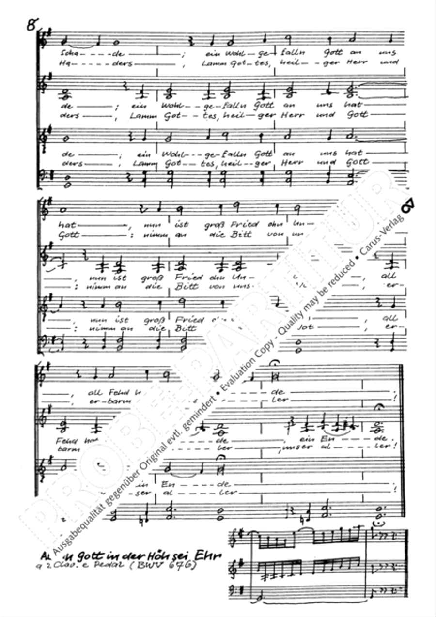 Chorsatze I zu Bachs Clavierubung Collection / Songbook scores gallery preview page 9