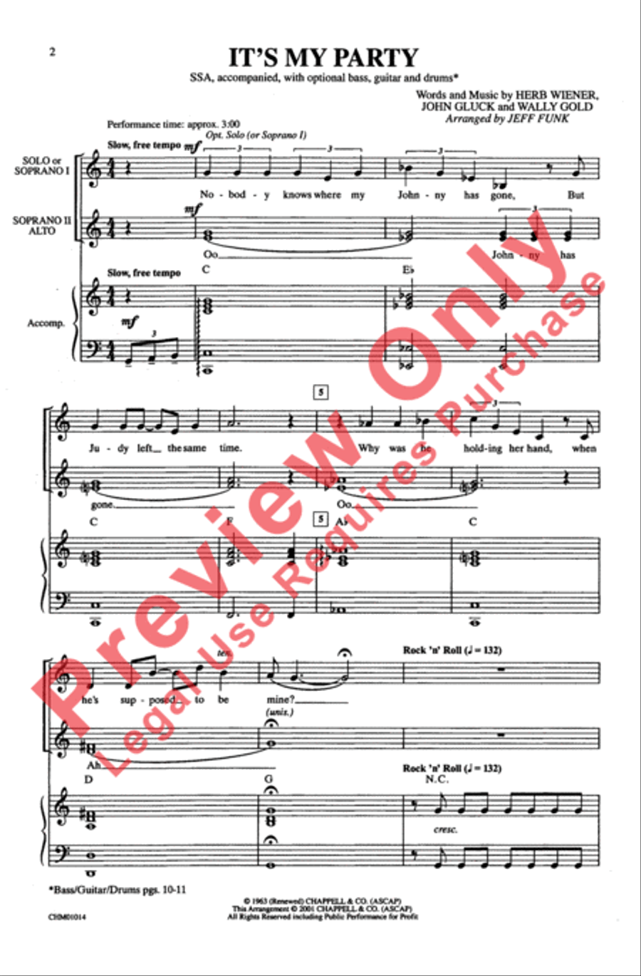 It's My Party Women's Choir scores gallery preview page 2