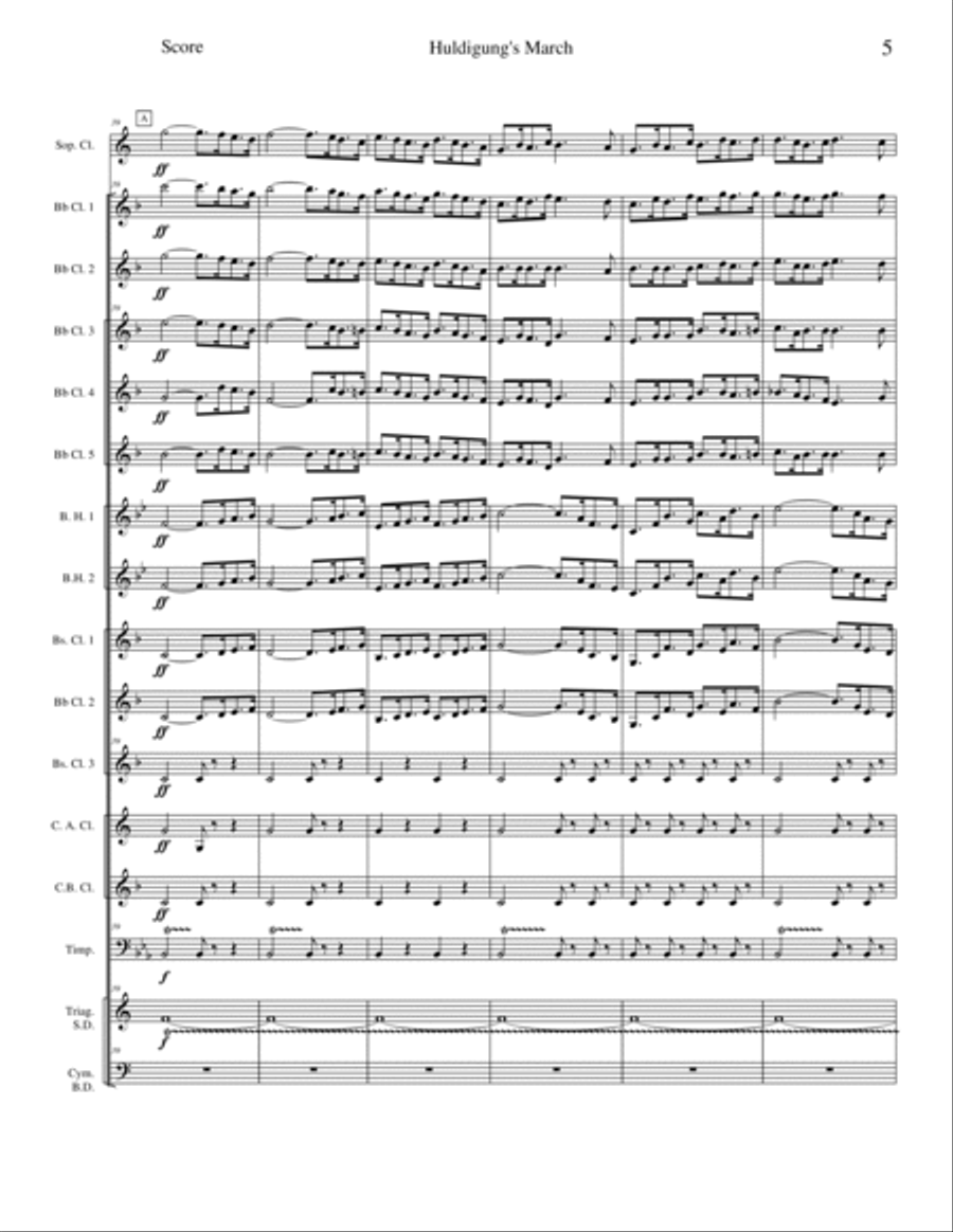 Huldigung's March Huldigung's March Woodwind Ensemble scores gallery preview page 5