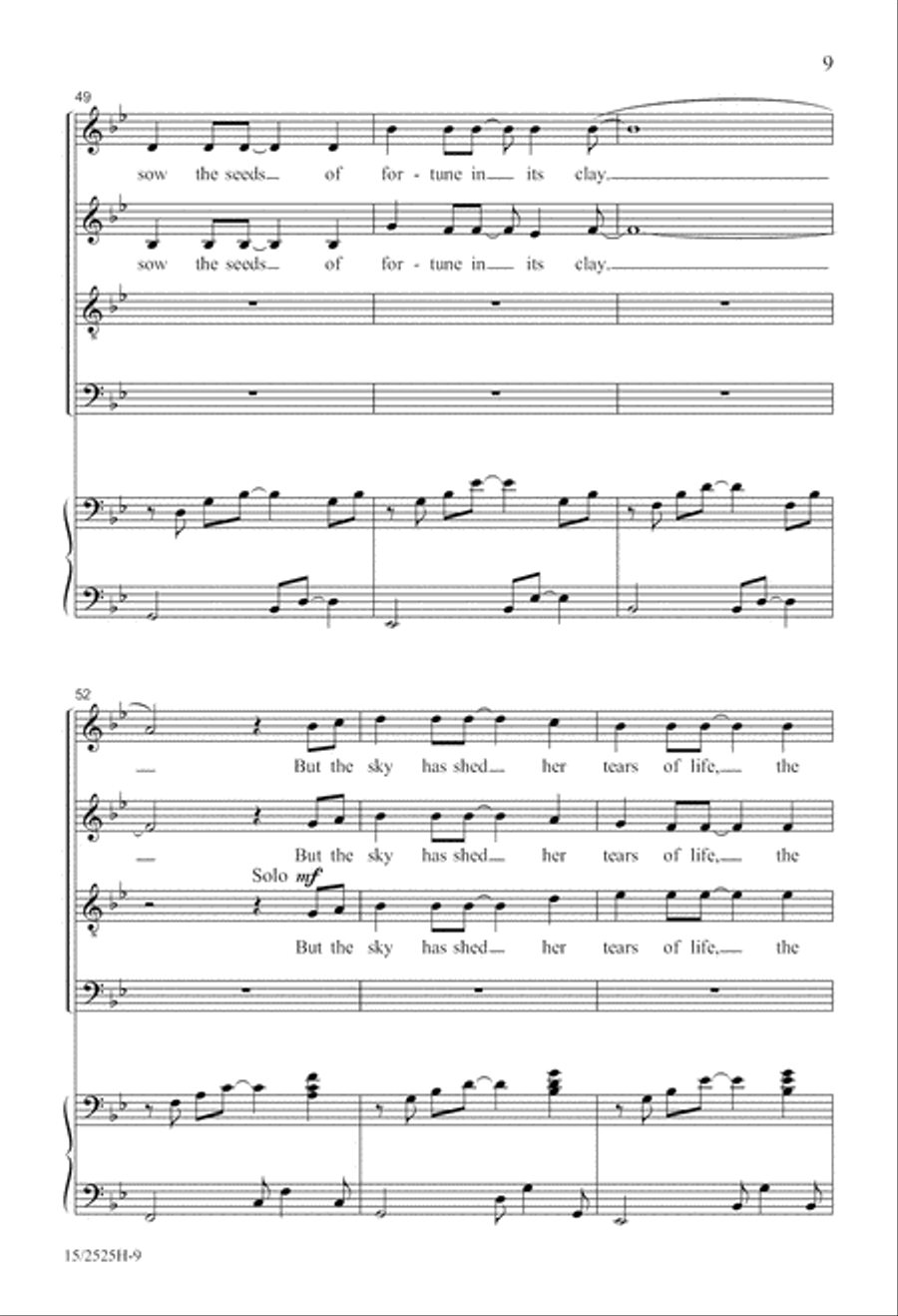 I Will Tread Lightly 4-Part scores gallery preview page 9