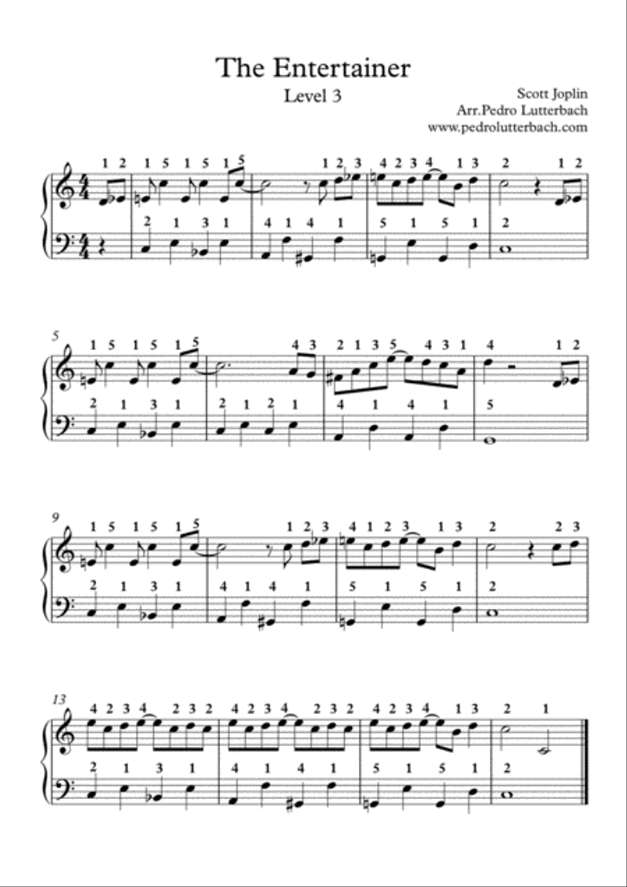 The Entertainer Piano Solo scores gallery preview page 1